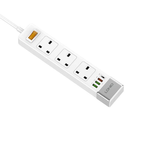 LDNIO SK3467 3 Power Socket 3 USB 1 Type-C Port Extension Adapter UK Plug LDNIO SK3467 3 Power Socket 3 USB 1 Type-C Port Extension Adapter UK Plug