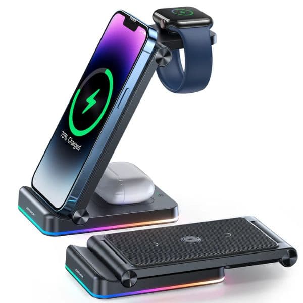 Joyroom JR-WQN01 15W 3 in 1 Foldable Wireless Charger Joyroom JR-WQN01 15W 3 in 1 Foldable Wireless Charger