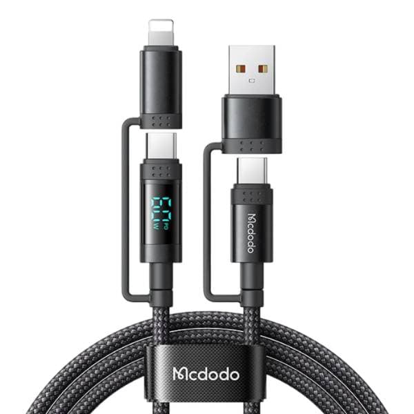 Mcdodo 4 in 1 Charging Cable with LED Watt Display (CA-199) Mcdodo 4 in 1 Charging Cable with LED Watt Display (CA-199)