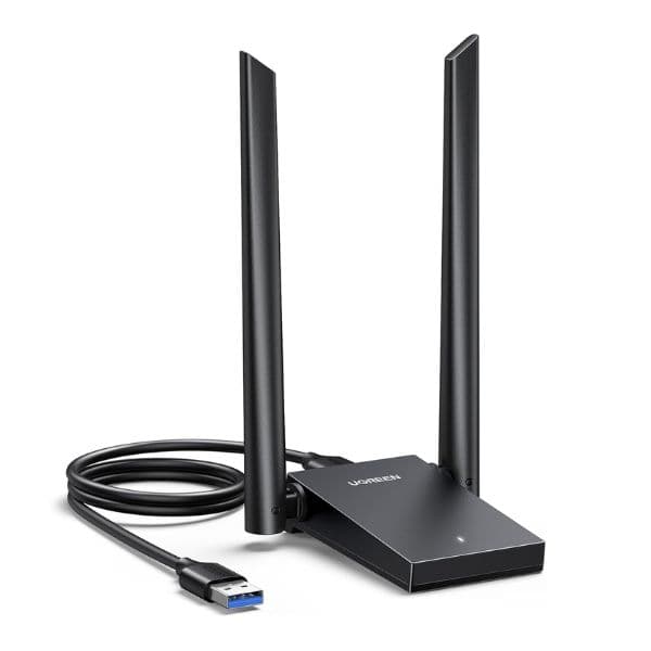 UGREEN AX1800 USB WiFi 6 Adapter with Dual 5dBi High Gain Antennas (25226) UGREEN AX1800 USB WiFi 6 Adapter with Dual 5dBi High Gain Antennas (25226)