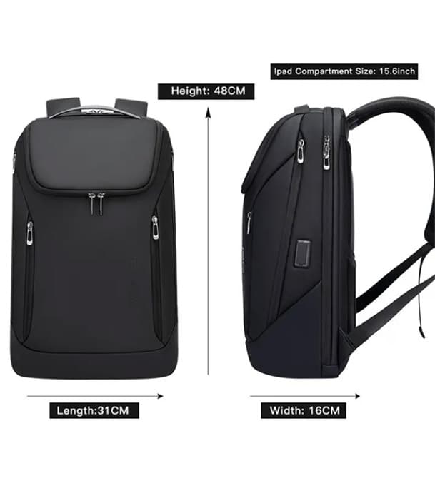 BANGE BG 2517 Premium Backpack Anti Theft Water Repellent Fabric Laptop Bag with USB Charging BANGE BG 2517 Premium Backpack Anti Theft Water Repellent Fabric Laptop Bag with USB Charging