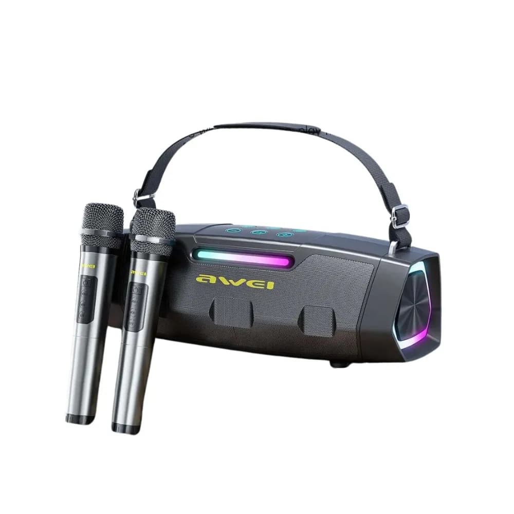 Awei KT28 Portable Karaoke Bluetooth Speaker with Dual Wireless Microphone Awei KT28 Portable Karaoke Bluetooth Speaker with Dual Wireless Microphone