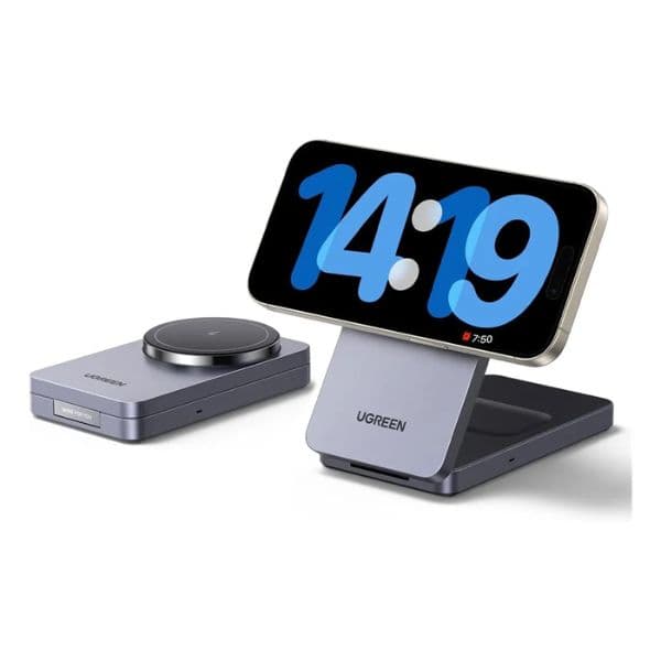 UGREEN W528 MagFlow 2-in-1 15W Magnetic Wireless Charger (45056) UGREEN W528 MagFlow 2-in-1 15W Magnetic Wireless Charger (45056)