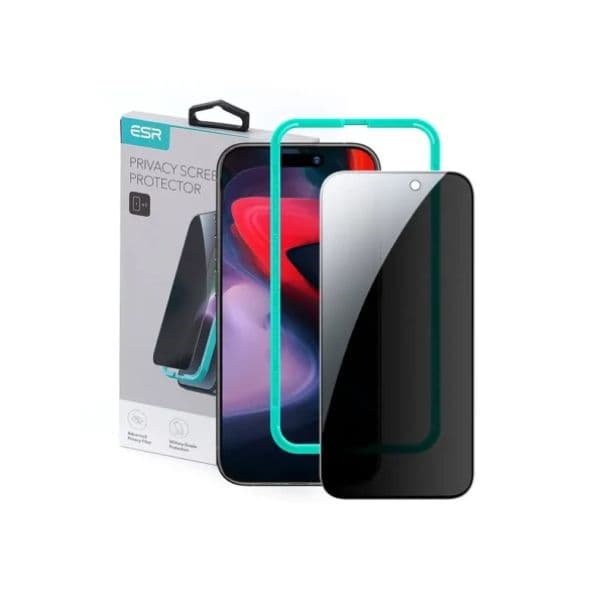 ESR iPhone 15 Pro Tempered-Glass Privacy Screen Protector Set-Black ESR iPhone 15 Pro Tempered-Glass Privacy Screen Protector Set-Black