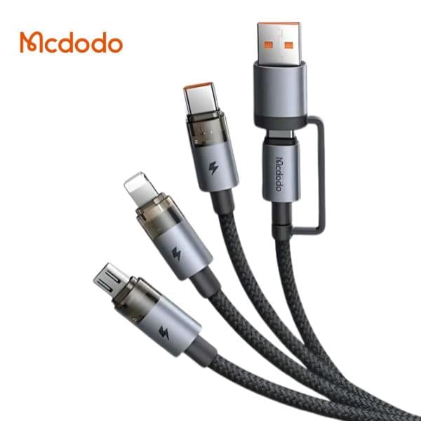 Mcdodo CA7260 6in1 100W Transparent Cable with Charging Light Mcdodo CA7260 6in1 100W Transparent Cable with Charging Light