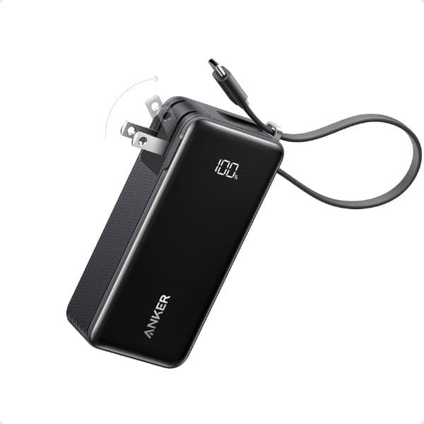 Anker 10000mAh 30W Fusion Power Bank with Built-in USB-C Cable (A1637) Anker 10000mAh 30W Fusion Power Bank with Built-in USB-C Cable (A1637)
