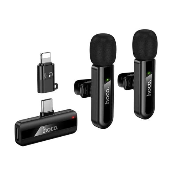 Hoco L20A Fair Dual Mic Lavalier Wireless Microphone Hoco L20A Fair Dual Mic Lavalier Wireless Microphone