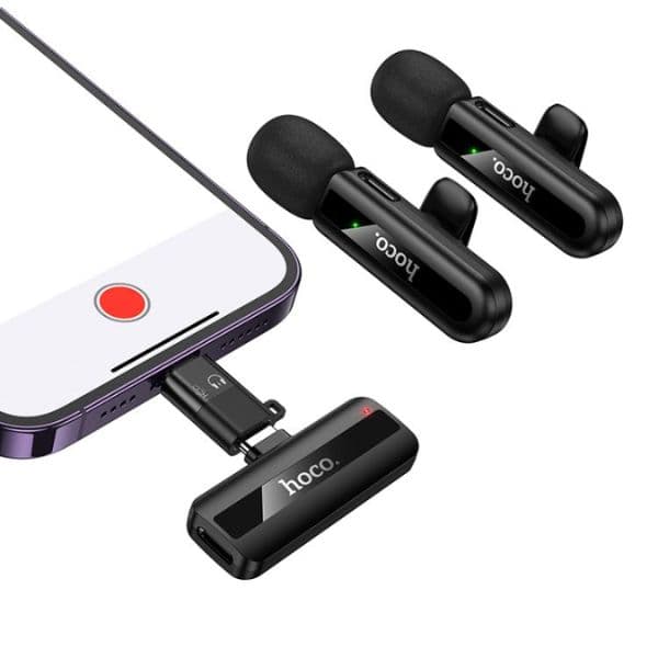 Hoco L20A Fair Dual Mic Lavalier Wireless Microphone Hoco L20A Fair Dual Mic Lavalier Wireless Microphone