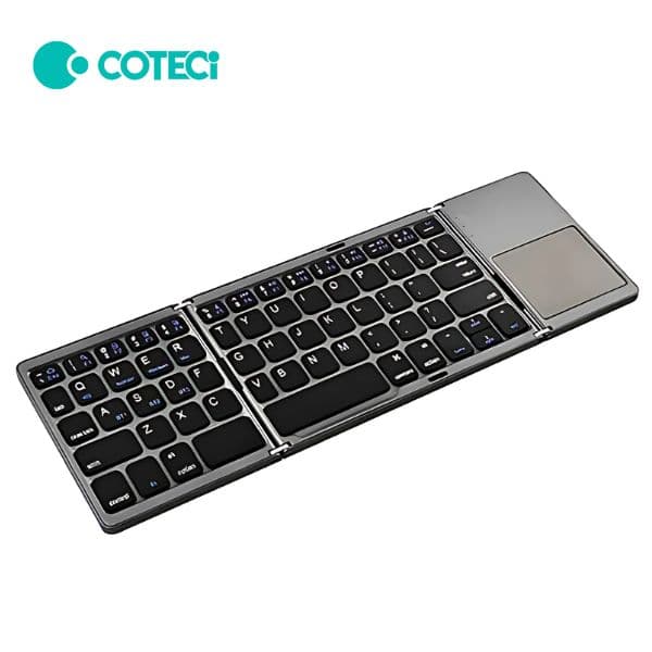 COTECi 63 Key Tri+Fold Ultra-Thin Wireless Touchpad Keyboard COTECi 63 Key Tri+Fold Ultra-Thin Wireless Touchpad Keyboard