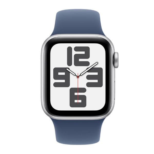 Apple Watch SE 2nd Gen GPS 40mm Silver Case with Denim Sport Band M/L Apple Watch SE 2nd Gen GPS 40mm Silver Case with Denim Sport Band M/L