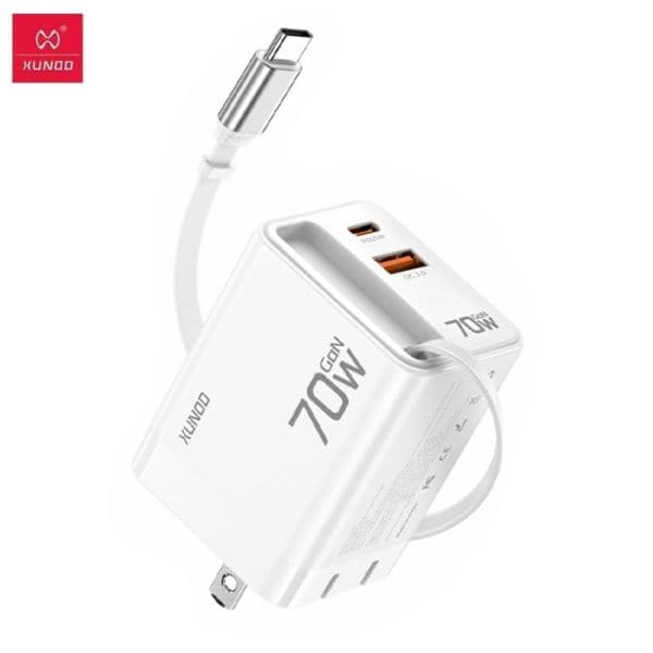 Xundd XDCH-109 70W GaN Fast Charger with Built-in Retractable Charging Cable Xundd XDCH-109 70W GaN Fast Charger with Built-in Retractable Charging Cable