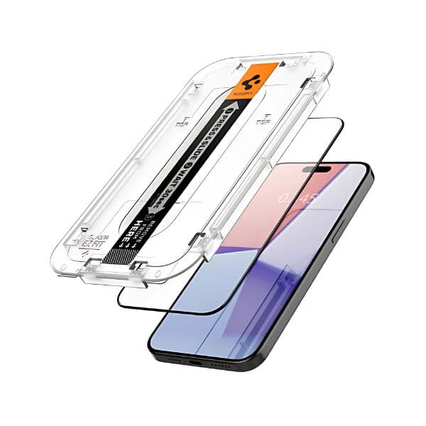Spigen Glas.tR EZ Fit HD Full Cover Screen Protector for iPhone 15 Pro Max Spigen Glas.tR EZ Fit HD Full Cover Screen Protector for iPhone 15 Pro Max