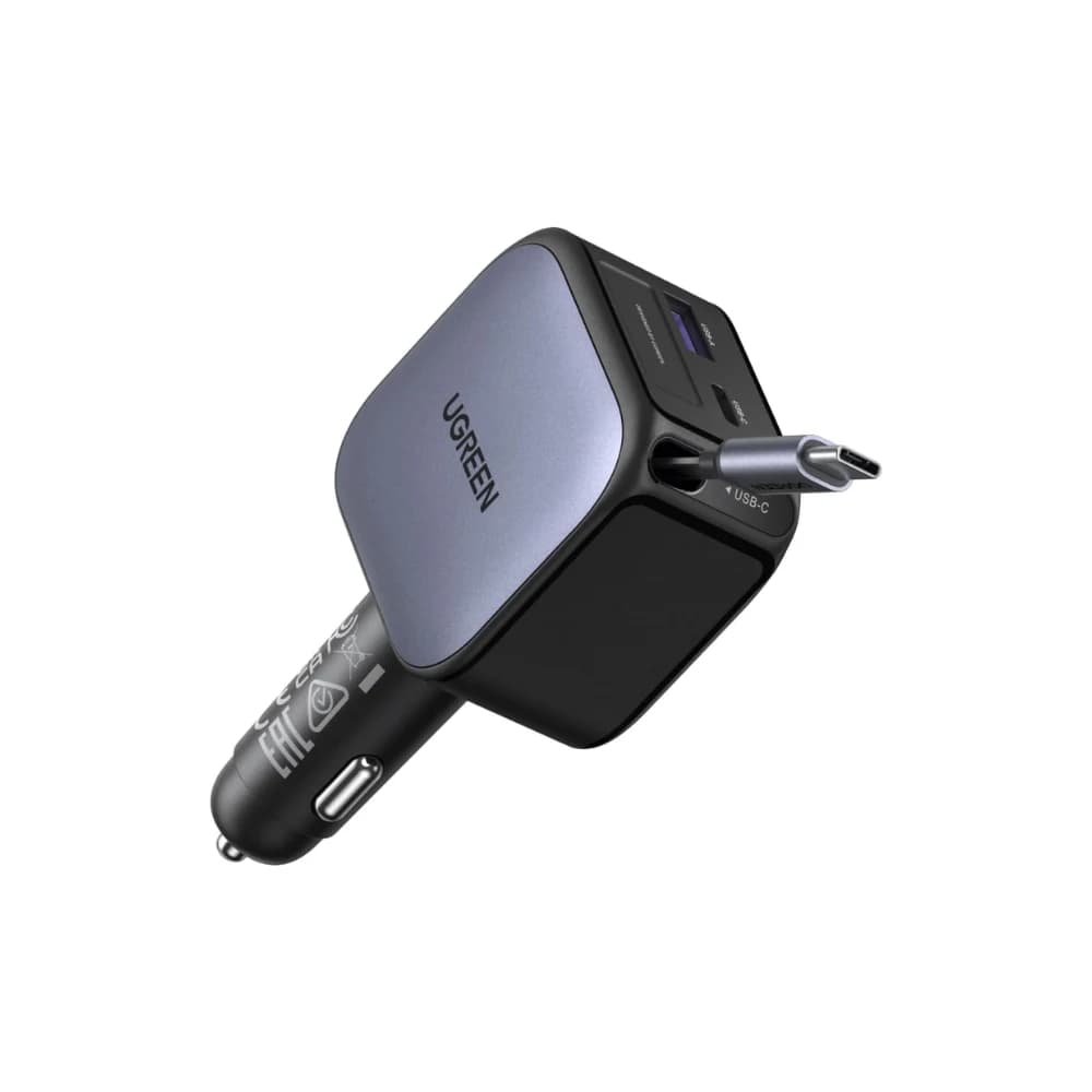UGREEN 60W 2C1A Car Charger with Retractable Cable UGREEN 60W 2C1A Car Charger with Retractable Cable
