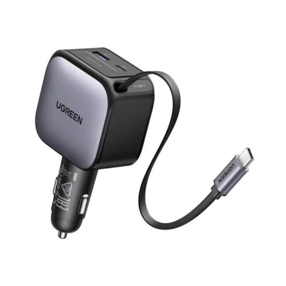 UGREEN EC603 90W Retractable Car Charger With Retractable Cable UGREEN EC603 90W Retractable Car Charger With Retractable Cable