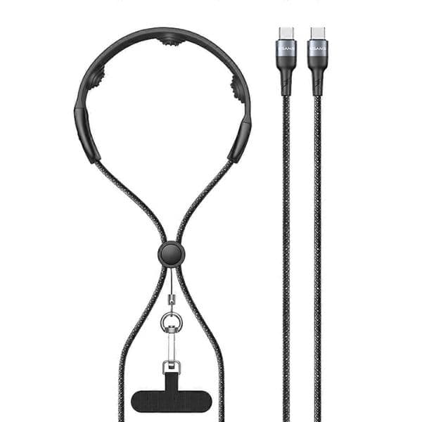 USAMS SJ759 U89 100W Fast Charging with massager black Cable USAMS SJ759 U89 100W Fast Charging with massager black Cable