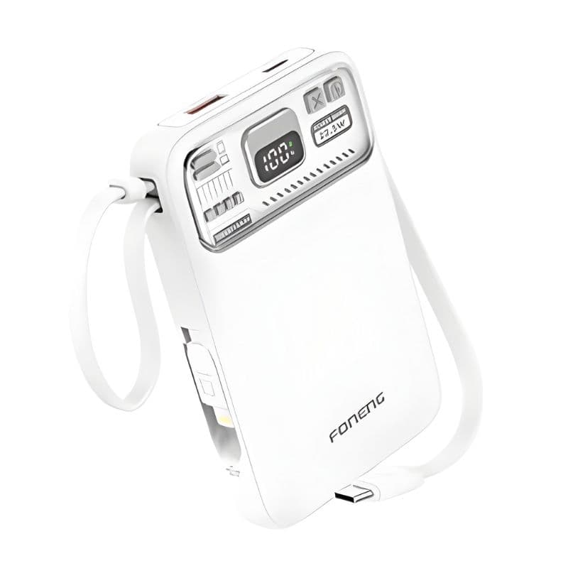 Foneng PX112 10000mAh MagSafe Power Bank with 2 Built-in Cables 22.5W Foneng PX112 10000mAh MagSafe Power Bank with 2 Built-in Cables 22.5W