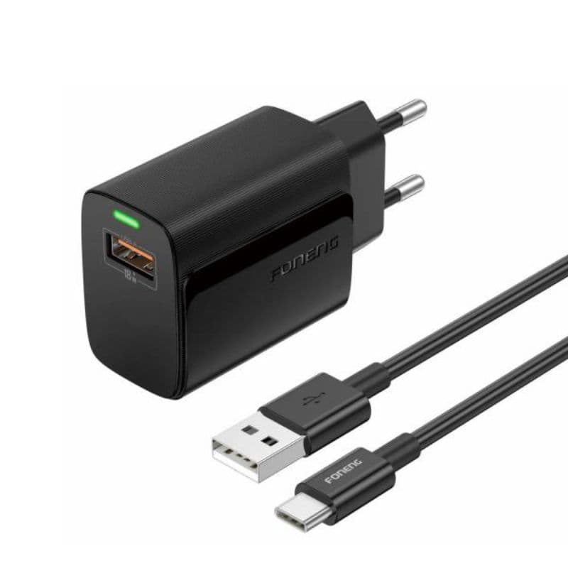 FONENG EU64 18W Fast Charger with Type-C Cable FONENG EU64 18W Fast Charger with Type-C Cable