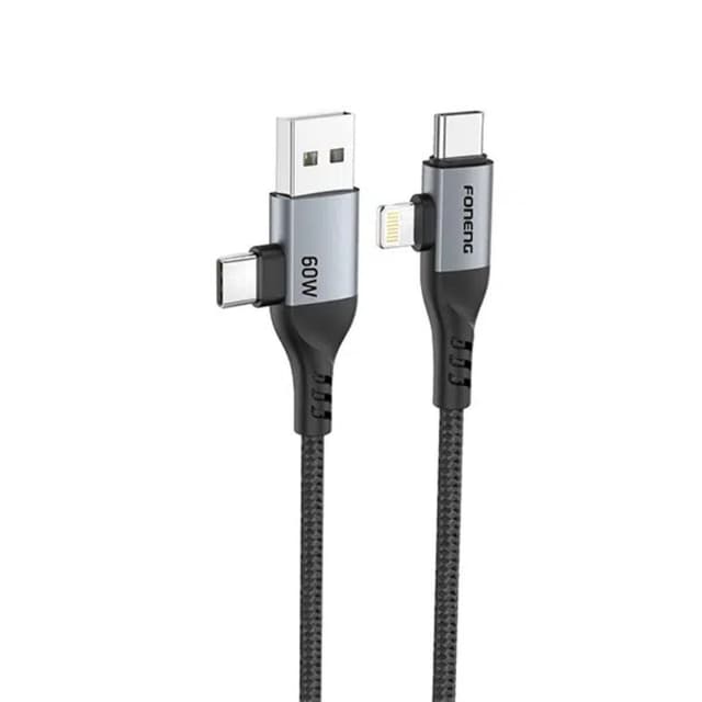 Foneng X92 60W Braided Fast Charging 4-in-1 Cable 1M Foneng X92 60W Braided Fast Charging 4-in-1 Cable 1M