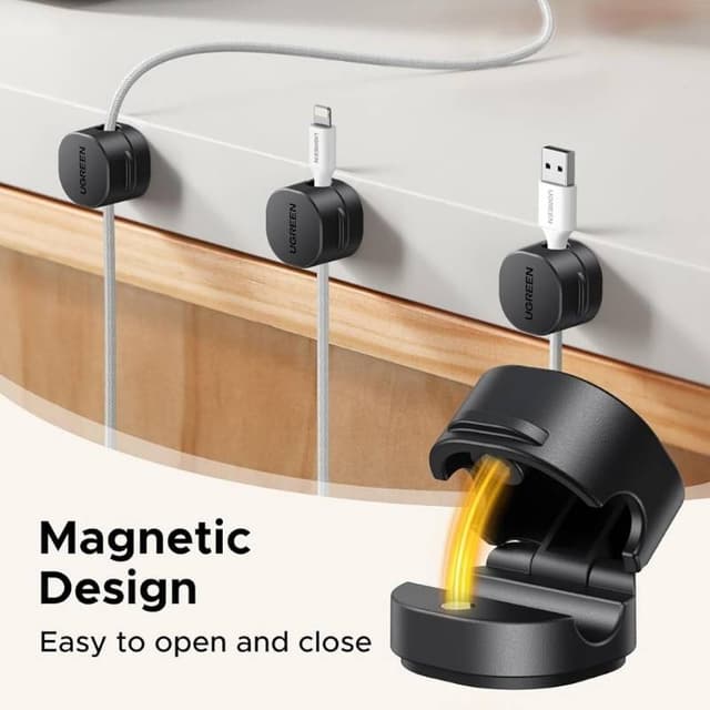 UGREEN LP886 Magnetic Cable Organizer Clips 3-Pack UGREEN LP886 Magnetic Cable Organizer Clips 3-Pack