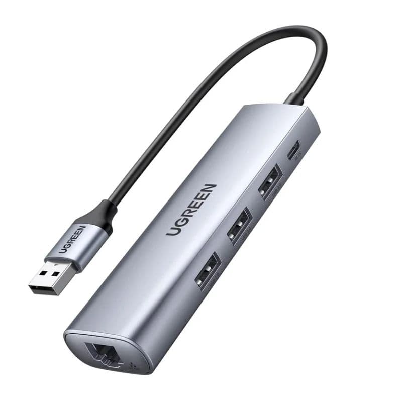 UGREEN 20915 USB Hub 3-Port USB 3.0 Hub 5V Power Port with RJ45 UGREEN 20915 USB Hub 3-Port USB 3.0 Hub 5V Power Port with RJ45