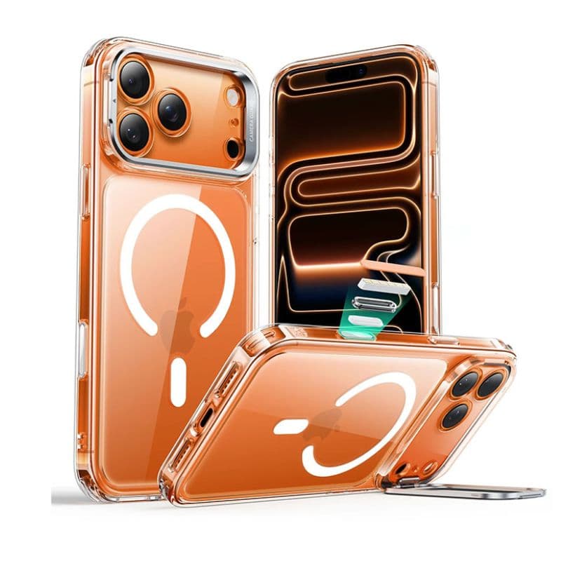 ESR iPhone 17 Series Clear Classic Stash Stand Case with Camera Control Button ESR iPhone 17 Series Clear Classic Stash Stand Case with Camera Control Button