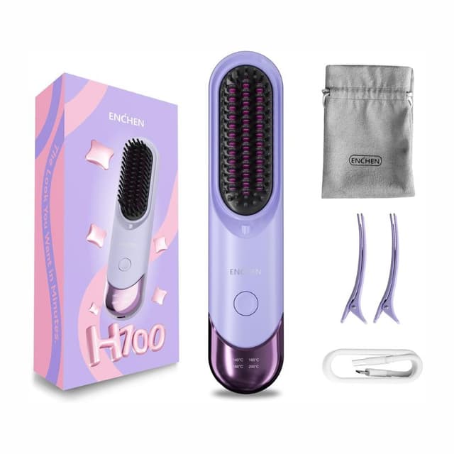 Enchen H100 Cordless Portable Hair Straightener Brush Enchen H100 Cordless Portable Hair Straightener Brush