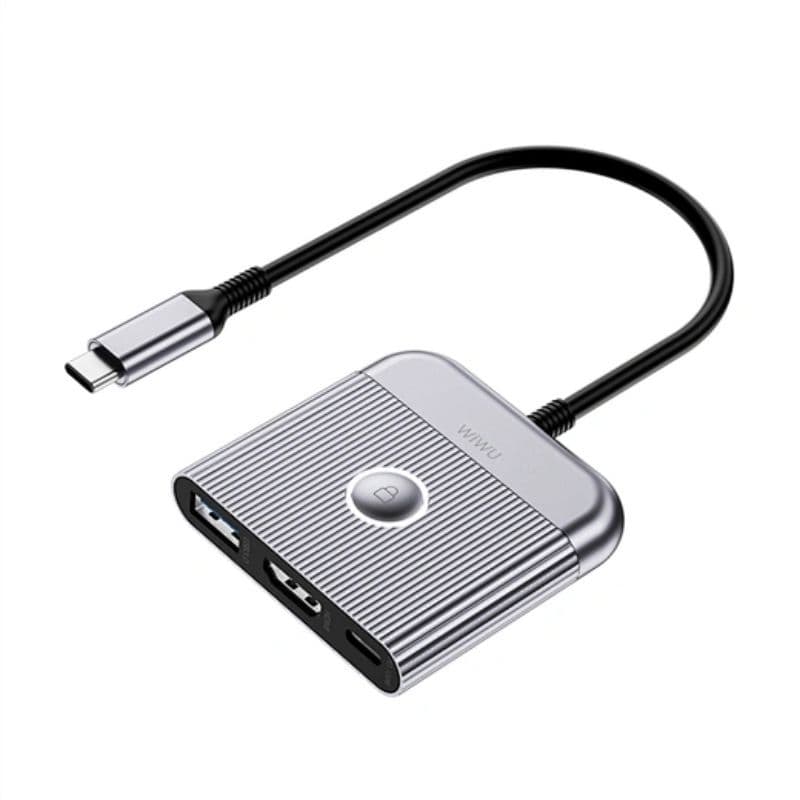 WiWU Wi-HB002 3 in 1 Type C hub Laptop Adapter WiWU Wi-HB002 3 in 1 Type C hub Laptop Adapter