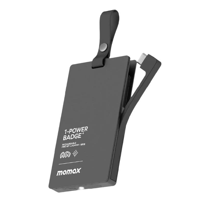 MOMAX 1-Power Badge+ 2500mAh Emergency Power Bank With Find My Locator MOMAX 1-Power Badge+ 2500mAh Emergency Power Bank With Find My Locator