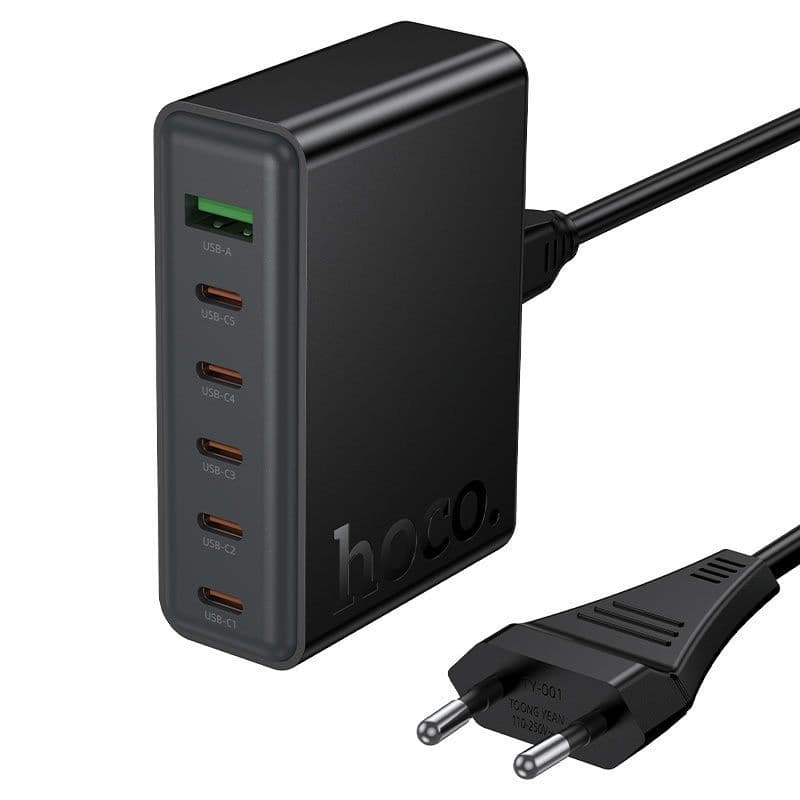 Hoco C152A Modern PD 70W 6-port(5C1A) Desktop Charger Hoco C152A Modern PD 70W 6-port(5C1A) Desktop Charger