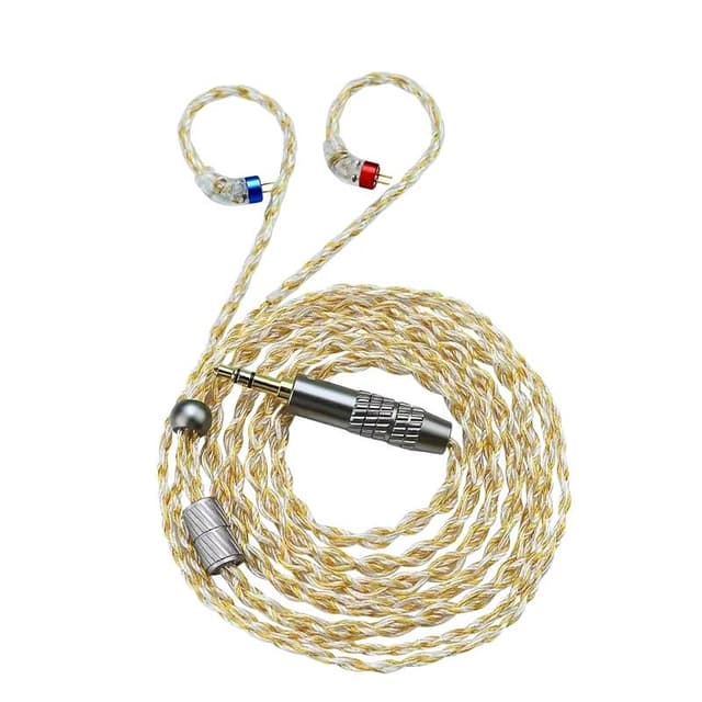 CVJ HBK08 4-Core 2Pin 0.78mm Silver-Plated Earphone Cable CVJ HBK08 4-Core 2Pin 0.78mm Silver-Plated Earphone Cable