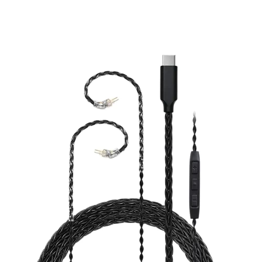 JCALLY TC08 Pro 8Core TYPE-C 2Pin Cable with Mic (DAC Chip)