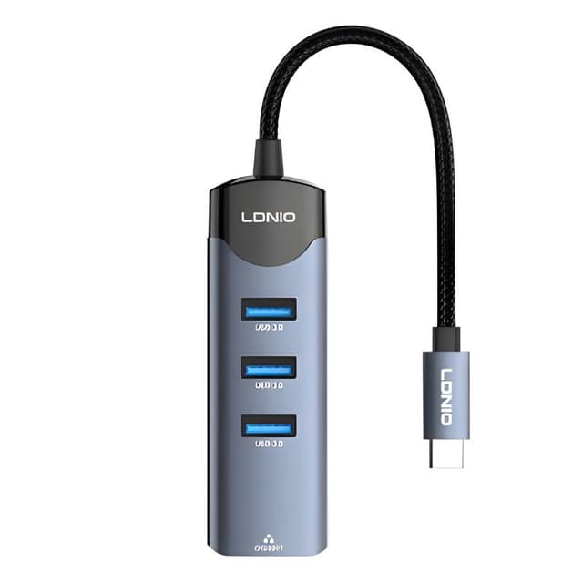 LDNIO DS-144UC 4-in-1 USB/Type-C Hub with RJ45 Network LAN Port LDNIO DS-144UC 4-in-1 USB/Type-C Hub with RJ45 Network LAN Port