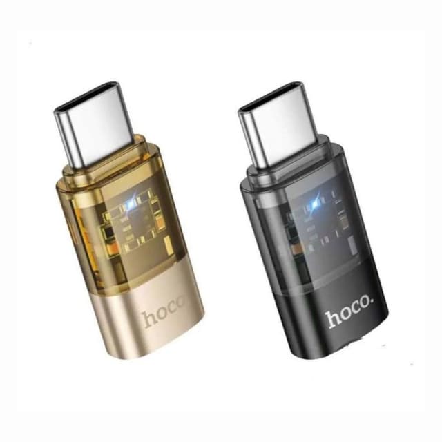 Hoco UA36D Type-C male to Lightning female Transparent Converter Hoco UA36D Type-C male to Lightning female Transparent Converter