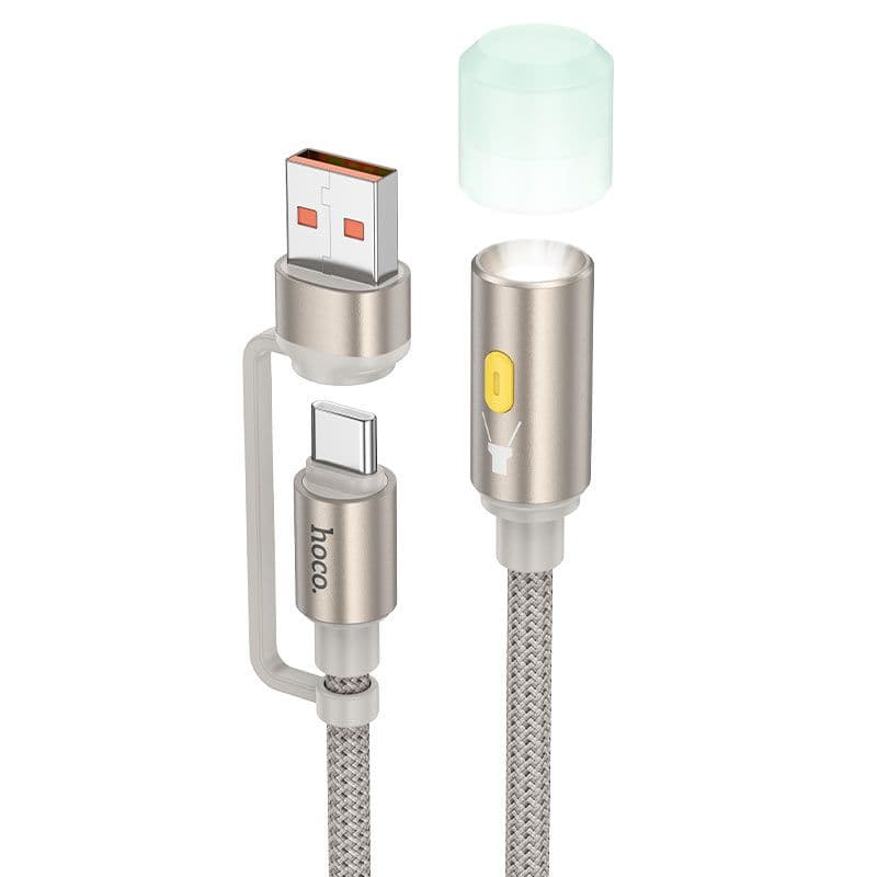 Hoco UA38B UA38C Cable Adapter USB-A Type-C to LED Light Hoco UA38B UA38C Cable Adapter USB-A Type-C to LED Light
