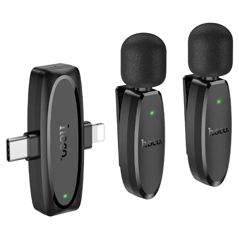 Hoco L17 Dual-Mic Wireless Lavalier Microphone Hoco L17 Dual-Mic Wireless Lavalier Microphone