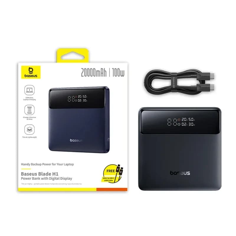Baseus Blade H1 Lite 100W Ultra-Slim 20000mAh Power Bank Baseus Blade H1 Lite 100W Ultra-Slim 20000mAh Power Bank