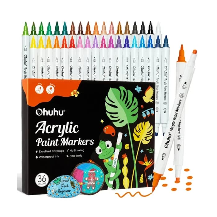 Ohuhu Acrylic Paint Markers 36 Colors