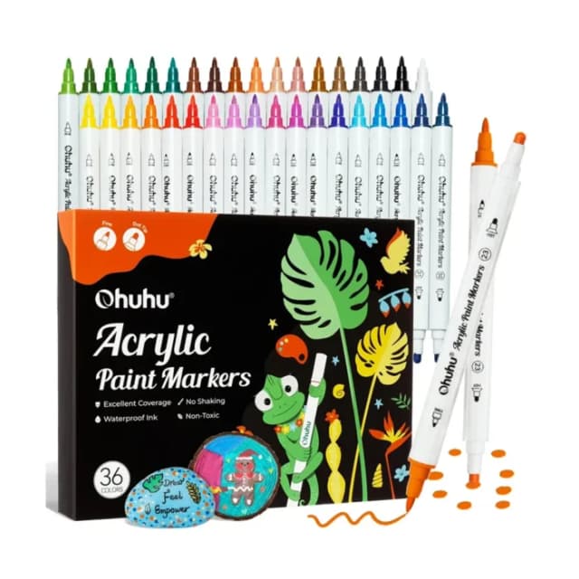 Ohuhu Acrylic Paint Markers 36 Colors Ohuhu Acrylic Paint Markers 36 Colors