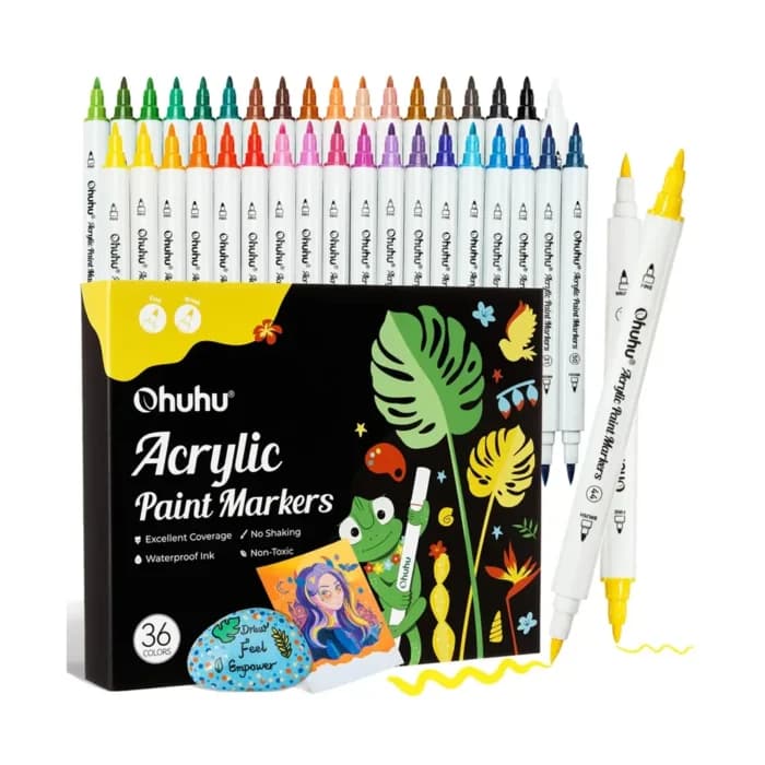 Ohuhu Acrylic Paint Markers 36 Colors Ohuhu Acrylic Paint Markers 36 Colors