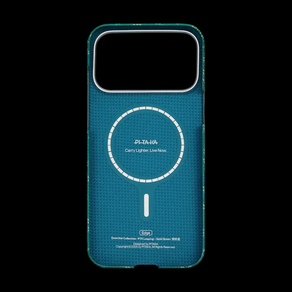 PITAKA Edge Gold Green Case for iPhone 17 Pro Max PITAKA Edge Gold Green Case for iPhone 17 Pro Max