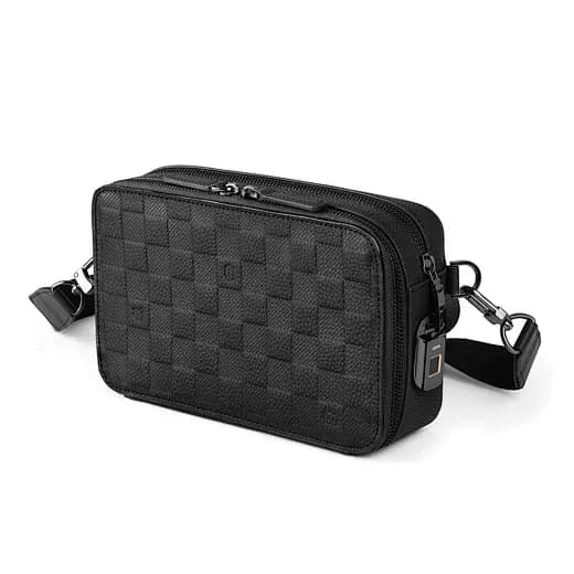 WiWU Master Genuine Leather Fingerprint Lock Crossbody Bag WiWU Master Genuine Leather Fingerprint Lock Crossbody Bag