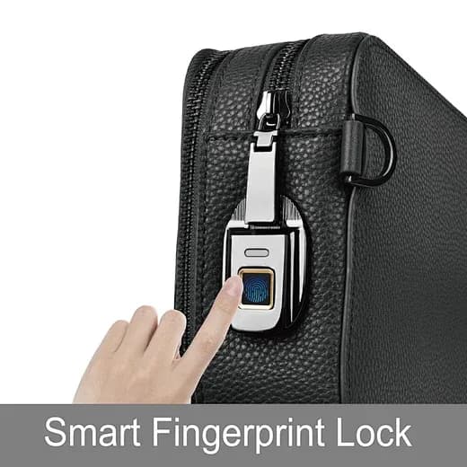 WiWU Master Genuine Leather Fingerprint Lock Crossbody Bag WiWU Master Genuine Leather Fingerprint Lock Crossbody Bag