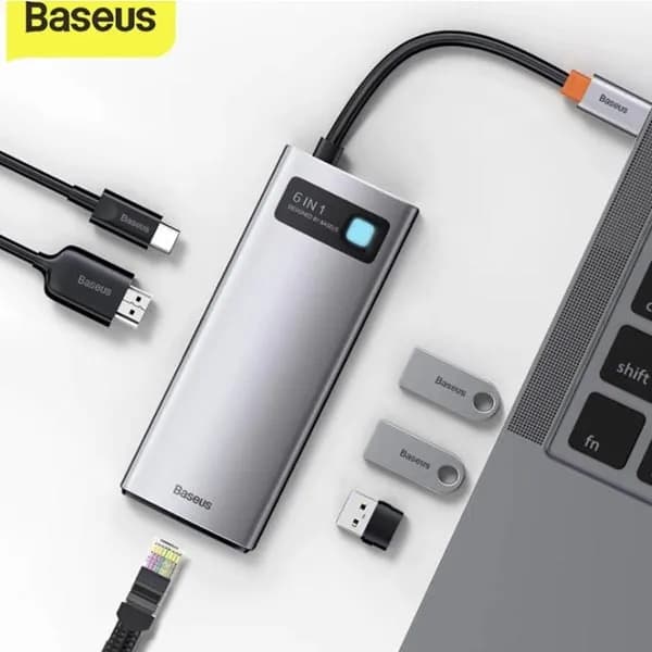 Baseus Metal Gleam Series 6-in-1 Type-C HUB Baseus Metal Gleam Series 6-in-1 Type-C HUB