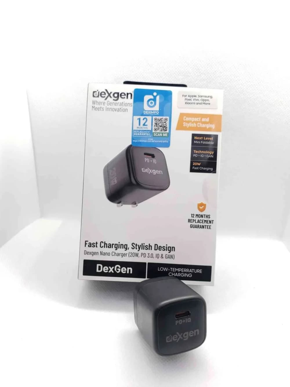 Dexgen Nano 20W Fast Charger – GaN PD Adapter & Combo (Type-C to Type-C / Lightning) Dexgen Nano 20W Fast Charger – GaN PD Adapter & Combo (Type-C to Type-C / Lightning)