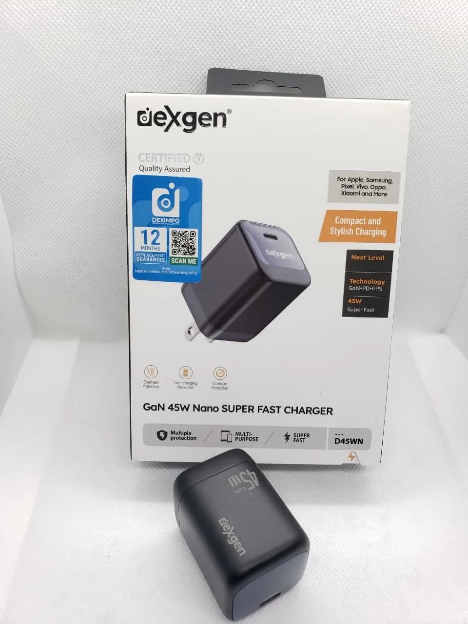 DexGen Nano 45W PD PPS GaN Fast Charger DexGen Nano 45W PD PPS GaN Fast Charger