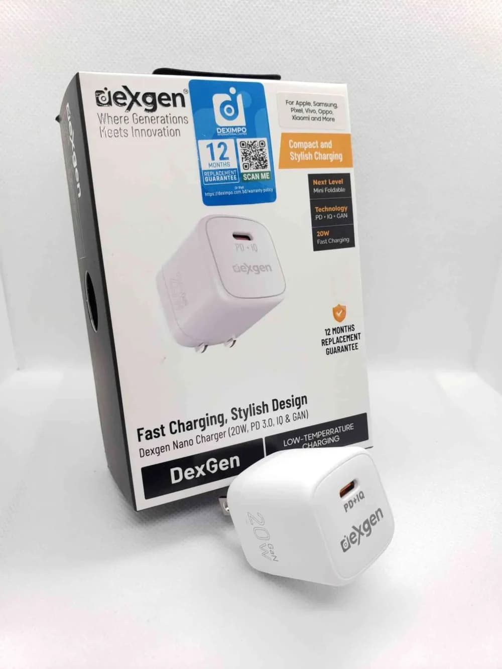 Dexgen Nano 20W Fast Charger – GaN PD Adapter & Combo (Type-C to Type-C / Lightning) Dexgen Nano 20W Fast Charger – GaN PD Adapter & Combo (Type-C to Type-C / Lightning)