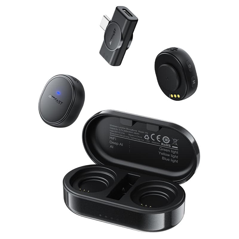 Acefast R3 Wireless Magnetic Lavalier Microphones Acefast R3 Wireless Magnetic Lavalier Microphones