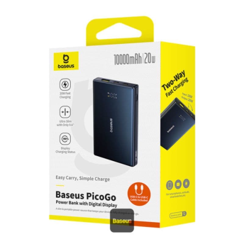 Baseus PicoGo 10000mAh 20W Power Bank Price BD Baseus PicoGo 10000mAh 20W Power Bank Price BD