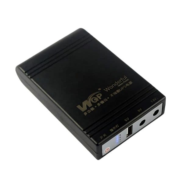 WGP Mini UPS – (5V, 9V, 12V Output) -Capacity 10400mAh WGP Mini UPS – (5V, 9V, 12V Output) -Capacity 10400mAh