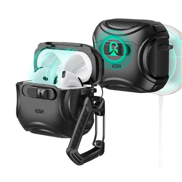 ESR Pulse FlickLock HaloLock Case for AirPods 4 – Black ESR Pulse FlickLock HaloLock Case for AirPods 4 – Black